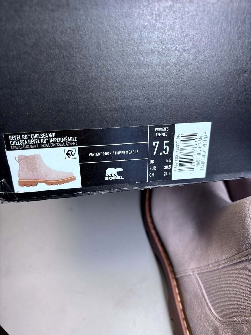 Sorel Women's Revel RD Chelsea Waterproof Boots in Crushed Clay size 7.5 - Picture 5 of 6